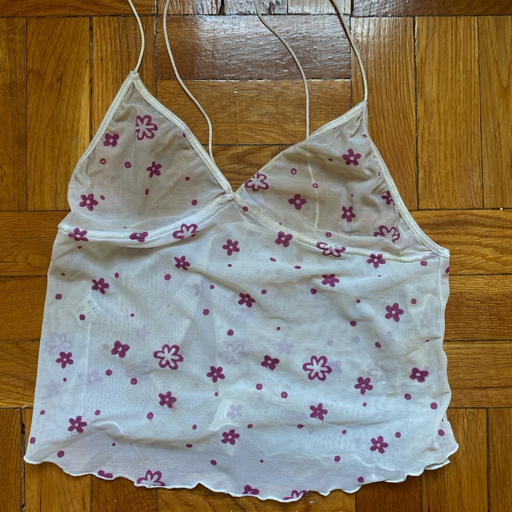Floral Mesh Top